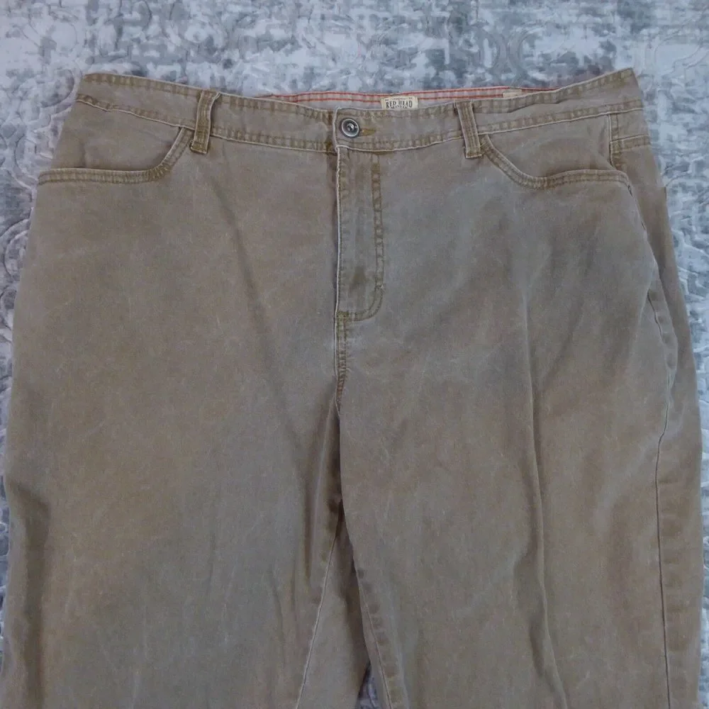 Redhead Pants Mens 44x30 Beige Field Hiking Outdoors Camping Chino Khaki - Picture 2 of 12